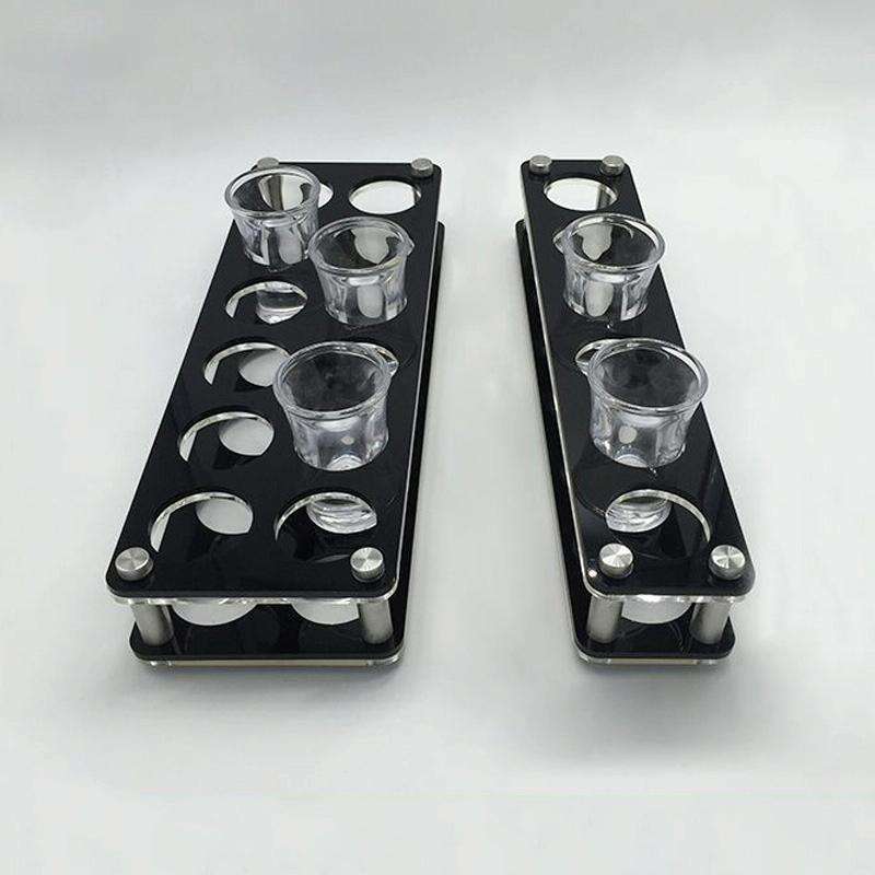 Acrylic Round Hole Wine Glass Holder, Layer (specification): 6 Grids