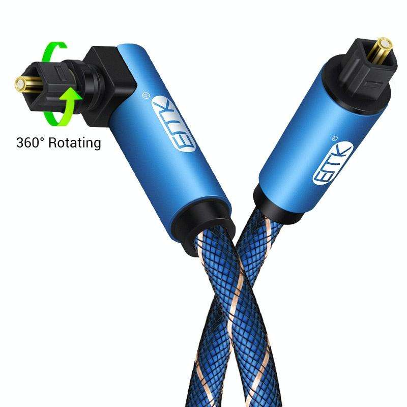 EMK 90 Degree Swivel Adjustable Right Angled 360 Degrees Rotatable Plug Nylon Woven Mesh Optical ...