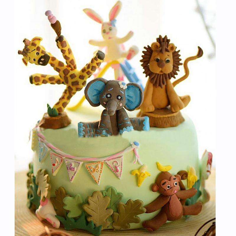 2 PCS 3D Animal Shape Silicone Form Fondant Cake Biscuit Molds(Lion)