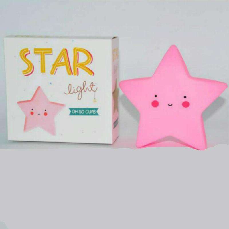 LED Bedroom Bedside Children Room Stars Cartoon Night Light(White)