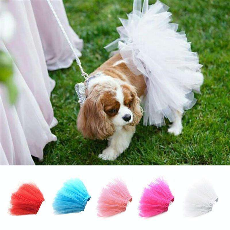 Summer Pet Dress Up Half-length Mesh Skirt, Size:M(Blue)