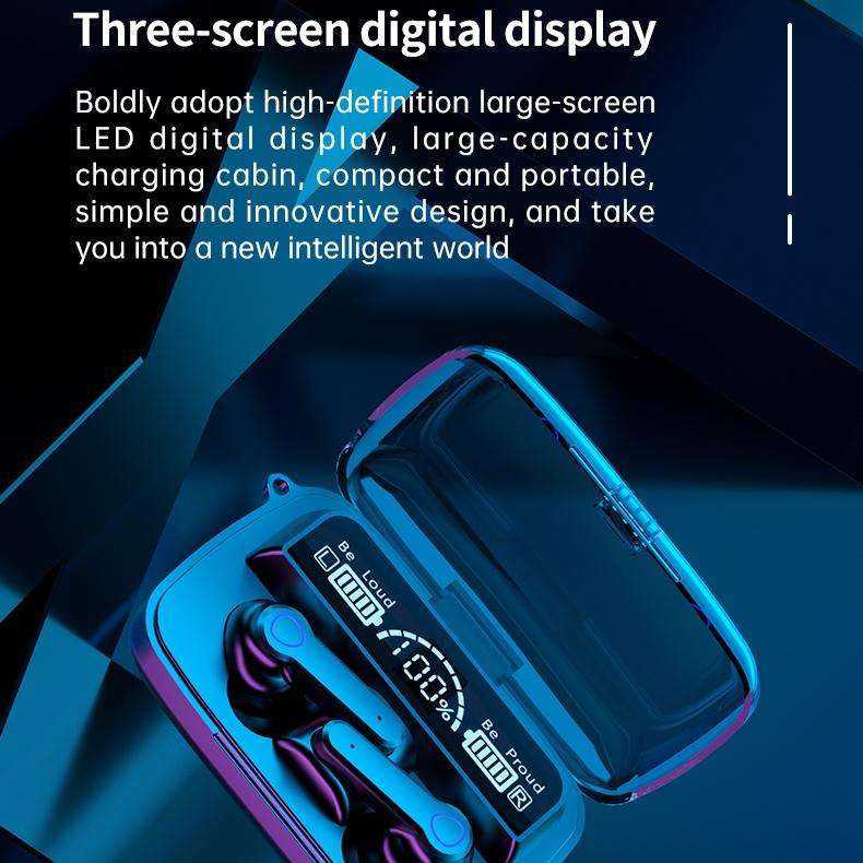 M19 Bluetooth 5.1 TWS Digital Display Wireless Bluetooth Earphone with Charging Box, Support Touc...