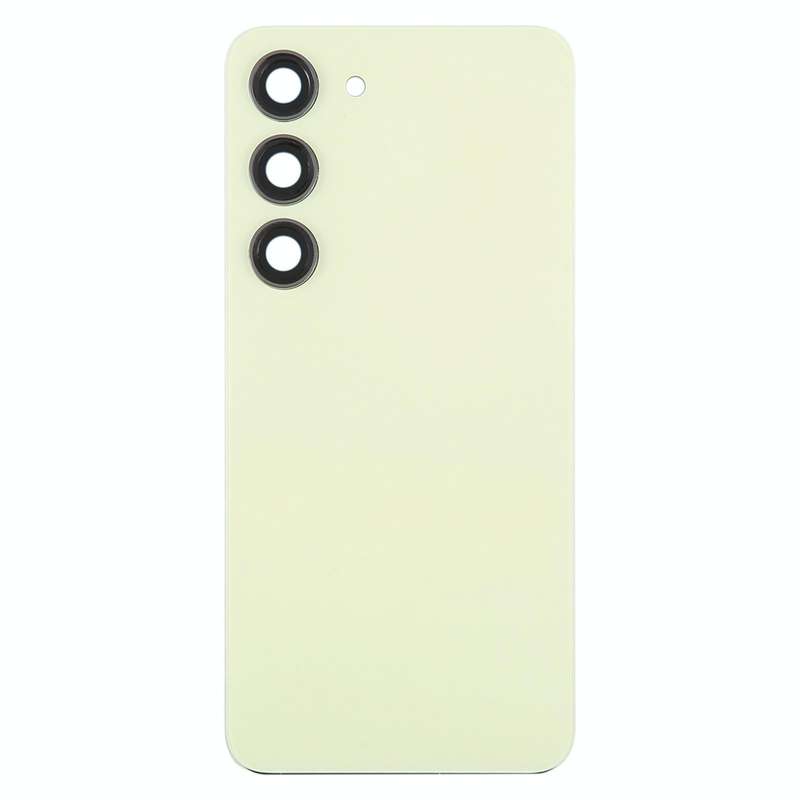 For Samsung Galaxy S23 SM-S911B OEM Glass Battery Back Cover with Camera Lens Cover(Yellow)