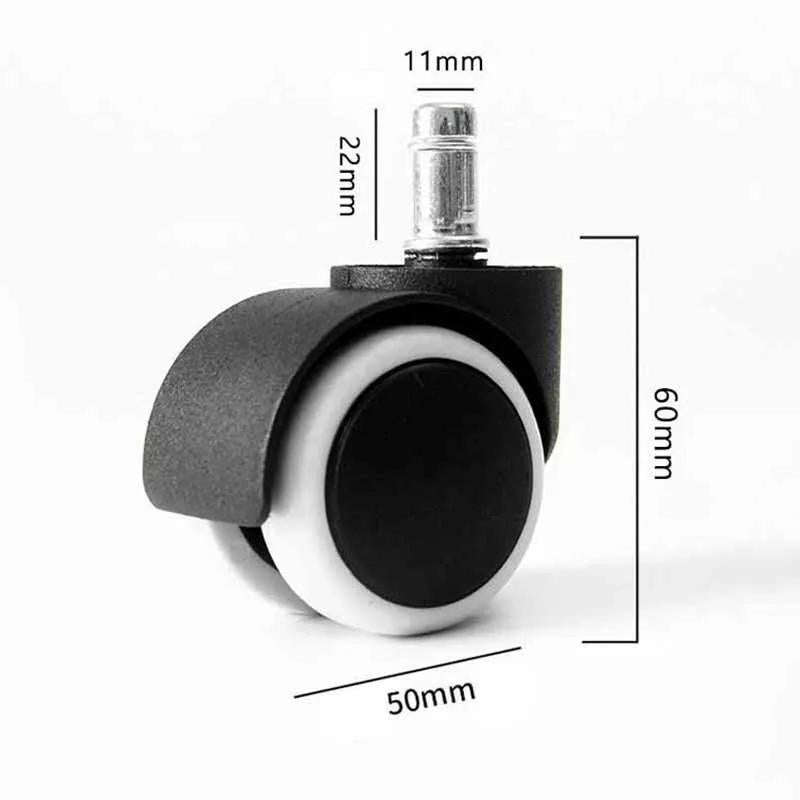 2 Inch 11 x 22mm Plunger Swivel Casters Chair Replacement Wheels(Gray)