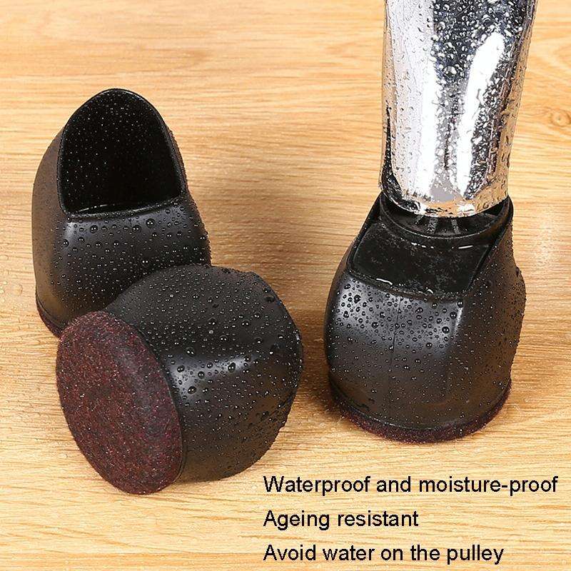 5pcs/set Wheel Chair Foot Cover Computer Chair Roller Fixer(Black)