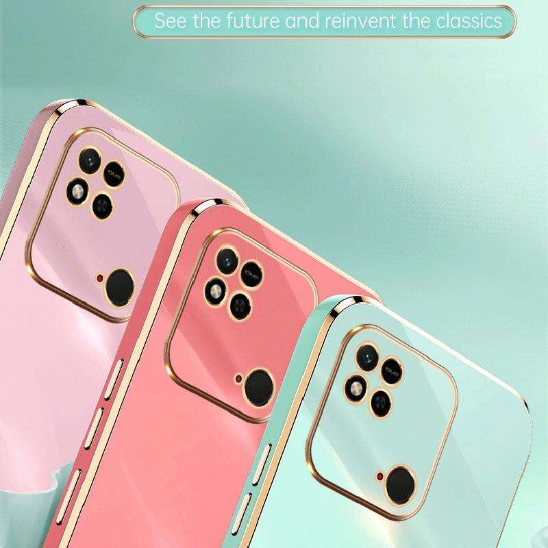 For Xiaomi Redmi 10C XINLI Straight Edge 6D Electroplate TPU Phone Case(Cherry Purple)