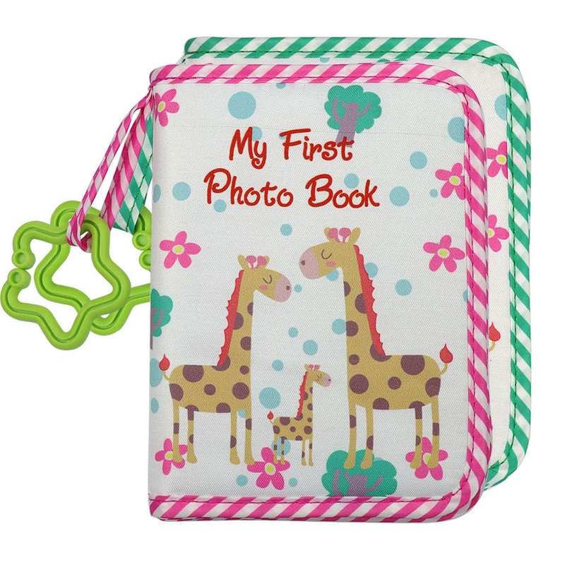 Baby Growth Memorial Cloth Photo Album With Mirror(Red)