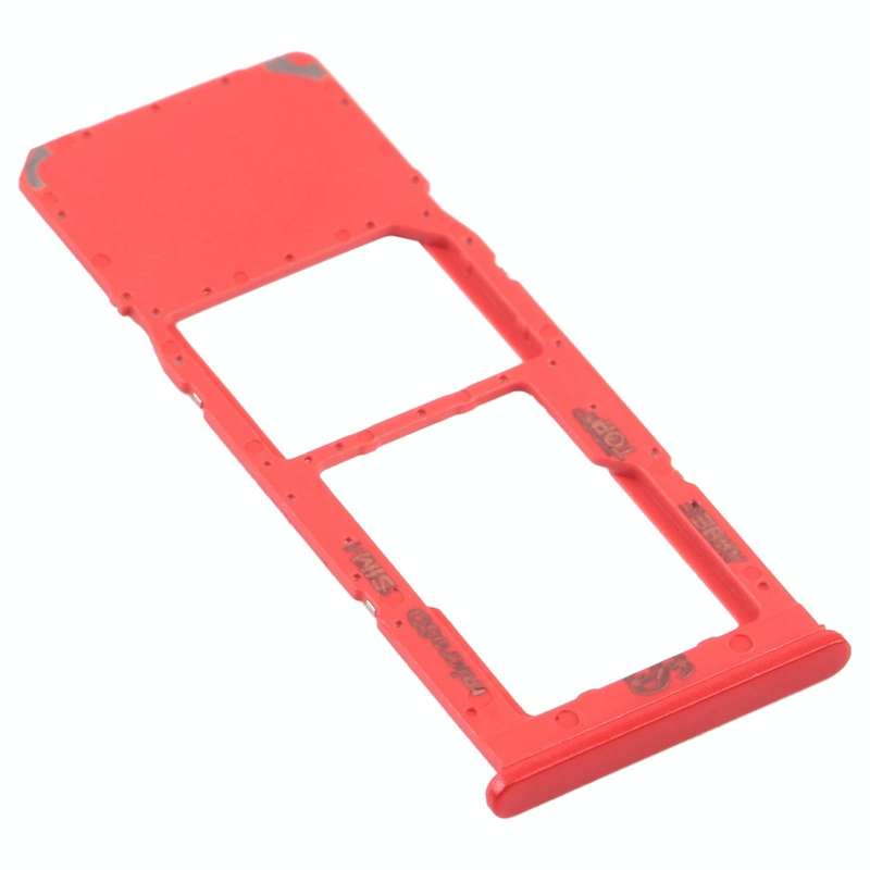 For Samsung Galaxy A12 SM-A125 SIM Card Tray + Micro SD Card Tray (Red)