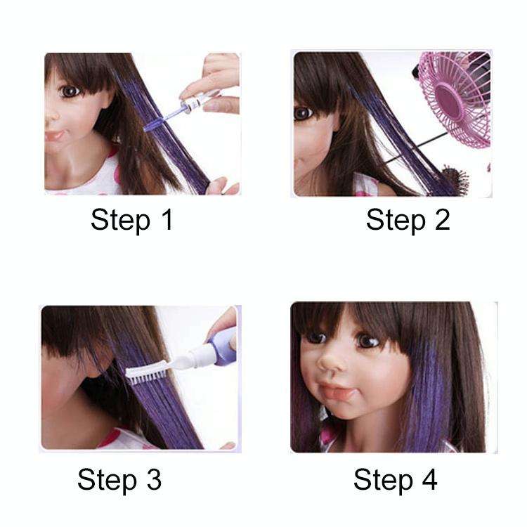 One-time Hair Temporary Color Hair Dye Non-toxic DIY Hair Color Mascara Dye Cream Hair(Gold)