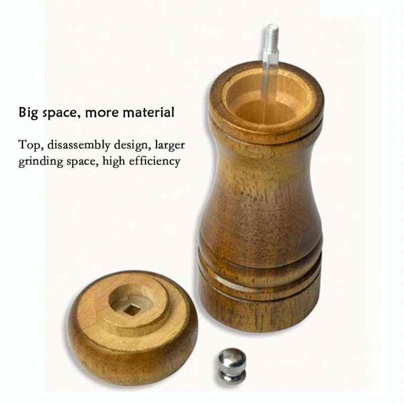 10 inch Length Classical Wooden Pepper Spice Salt Mill Grinder Muller