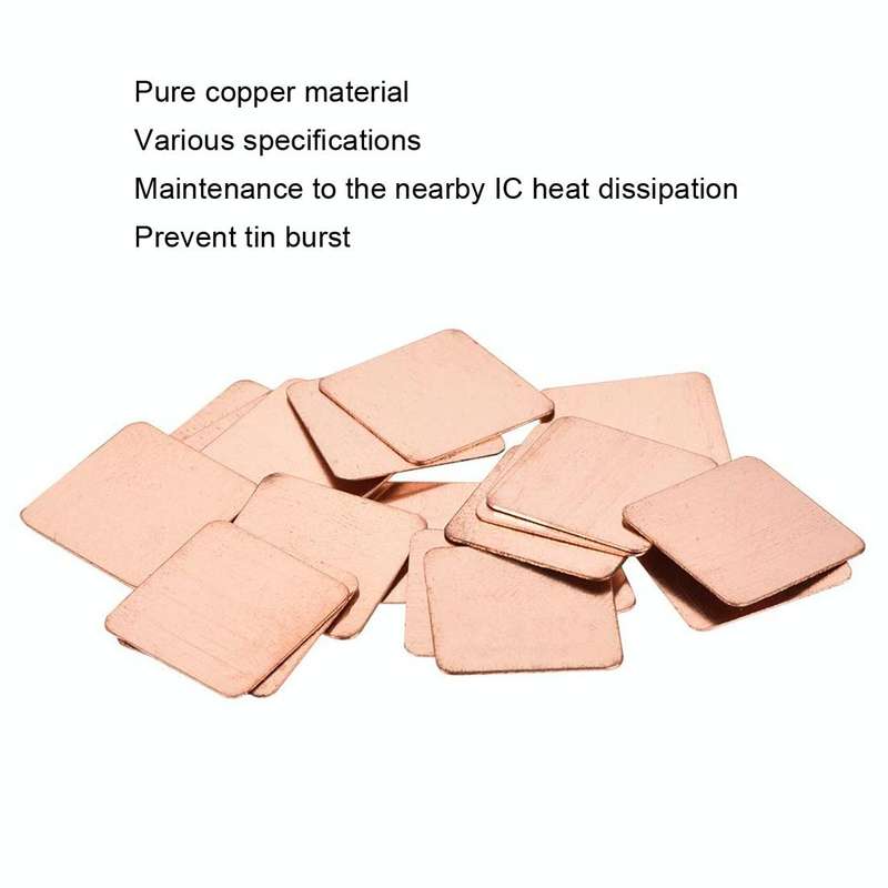 20pcs Laptop Cooling Copper Heat Sink Thermal Conductive Tabs Cell Phone Computer Graphics Card H...