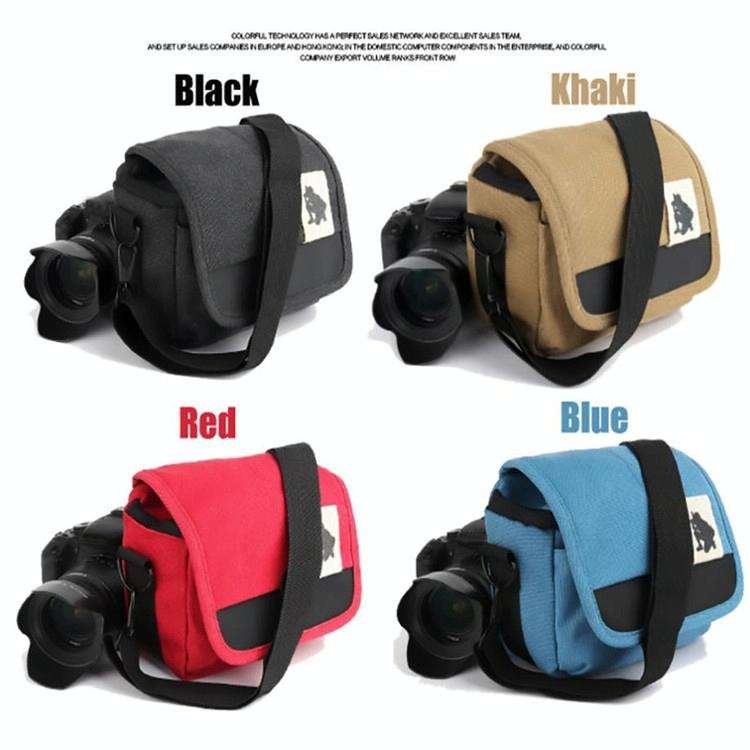 Universal DSLR Camera Shoulder Bag Canvas Photo Handbag, External size: 19 x 17 x 10mm(Black)