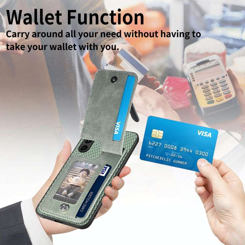 For Samsung Galaxy A14 5G Carbon Fiber Vertical Flip Zipper Wallet Phone Case(Black)