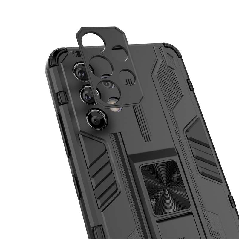 For Samsung Galaxy A32 4G Supersonic PC + TPU Shock-proof Protective Case with Holder(Grey)