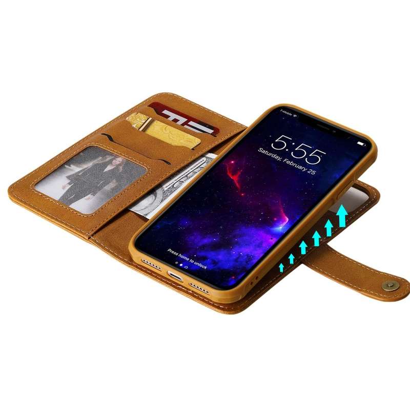 For iPhone 11 Multifunctional Detachable Magnetic Horizontal Flip Leather Case with Card Slots & ...