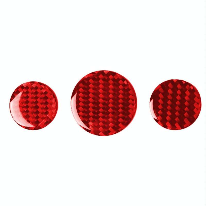 Car Carbon Fiber Multimedia Knob Decorative Sticker for BMW Mini F55 F56 F60, Left and Right Driv...