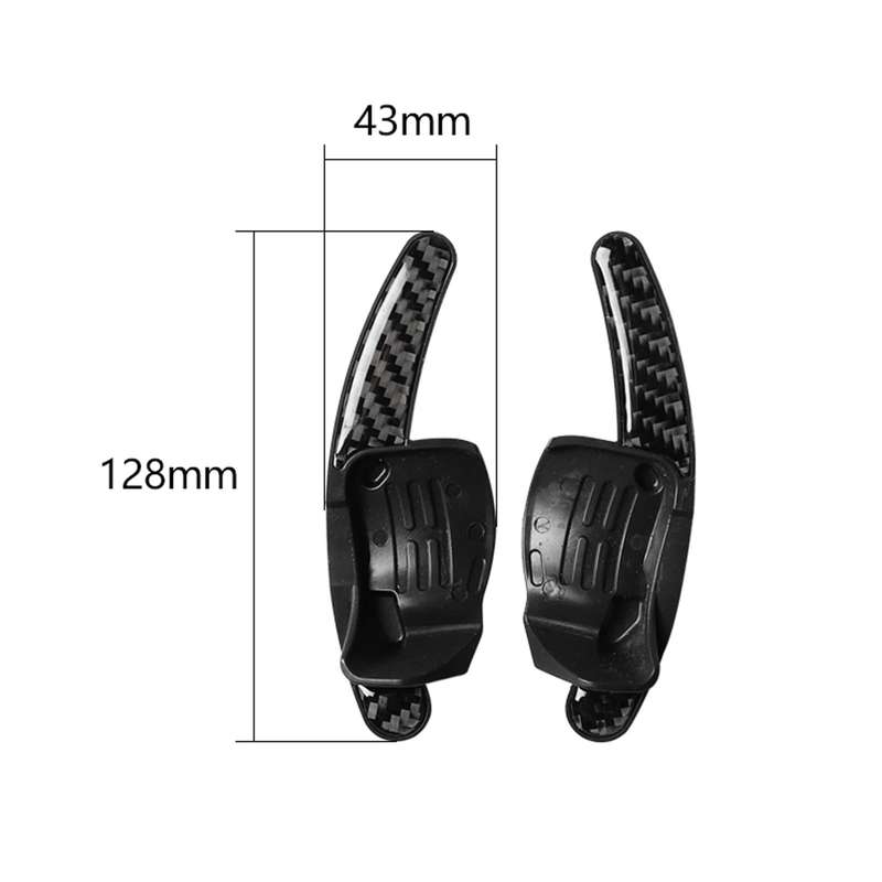 Carbon Fiber Car Central Steering Wheel Paddles Decorative Sticker for Volkswagen Golf 6 2008-2012