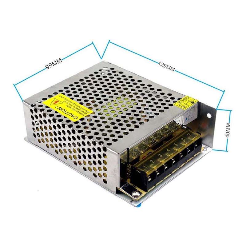 S-100-24 DC24V 4.2A 100W LED Regulated Switching Power Supply, Size: 129 x 99 x 40mm