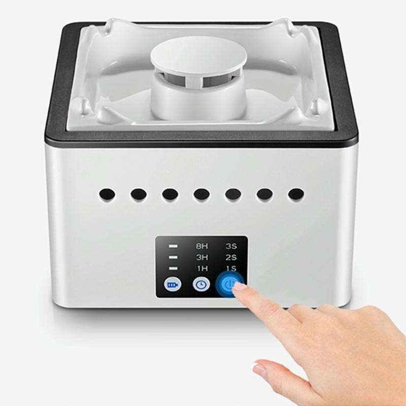 Ashtray Air Purifier Home Indoor Smoke Removal Small Desktop Anti-Secondhand Smoke Artifact(White)