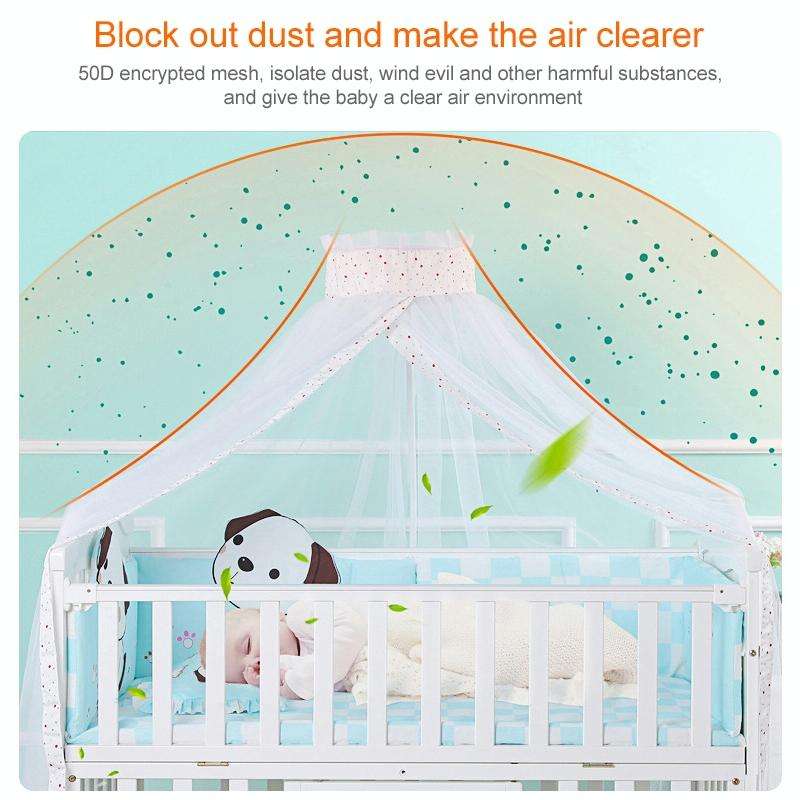 Crib Dome Lightweight Mosquito Net, Size:4.2x1.6 Meters, Style:Lace Mosquito Net