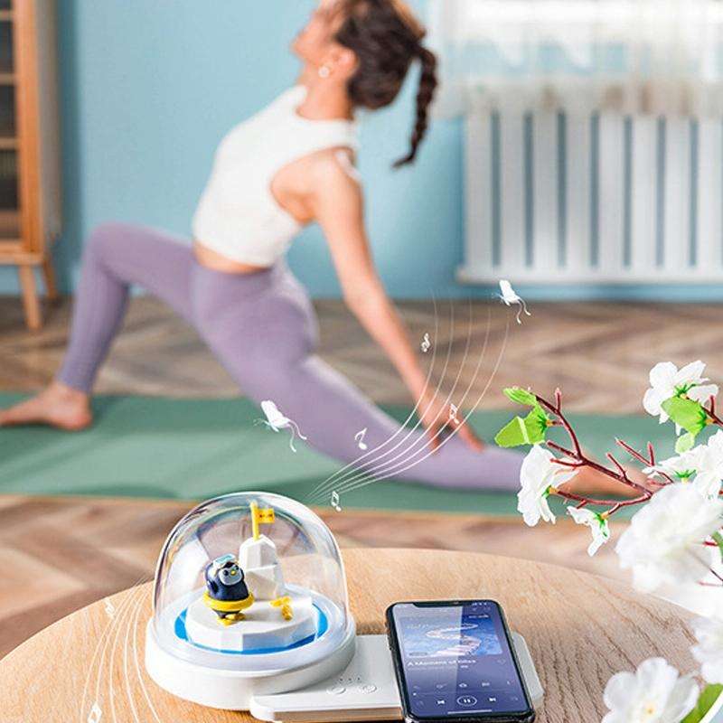 Decorative Table Lamp Wireless Fast Charging Smart Bluetooth Music Light, Style: Bluetooth Model(...