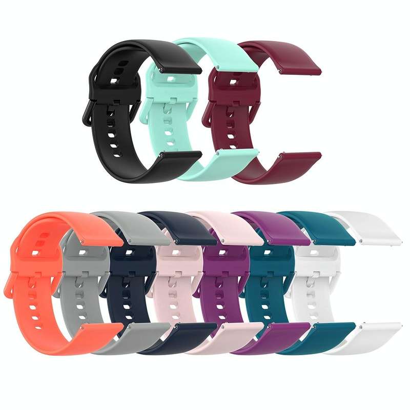 23mm Color Buckle Silicone Wrist Strap Watch Band for Fitbit Versa 2 / Versa / Versa Lite / Blaze...