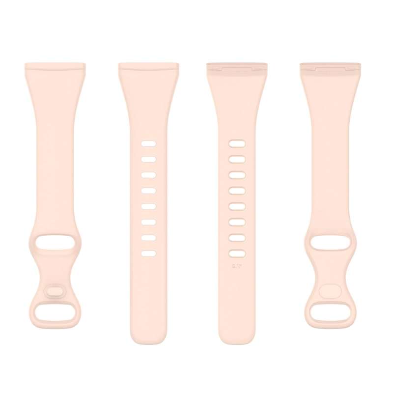 For Fitbit Versa 4 / Versa 3 / Sense Universal TPU Watch Band, Size:S(Sand Pink)