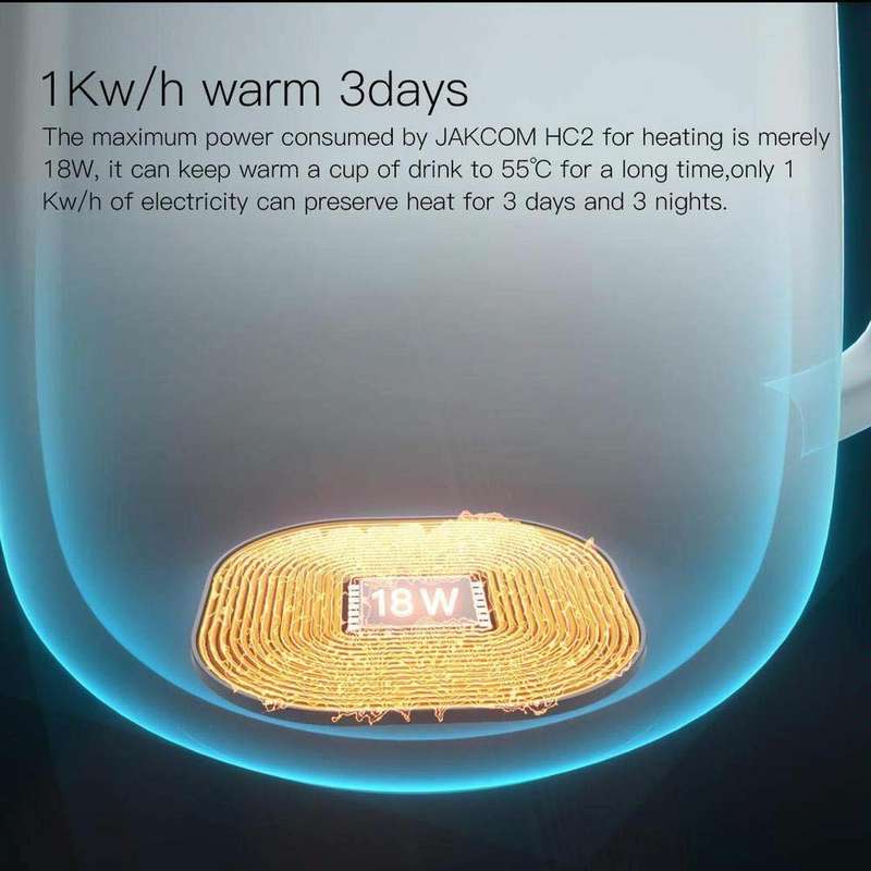 JAKCOM HC2S Wireless Heating Cup Set(White)