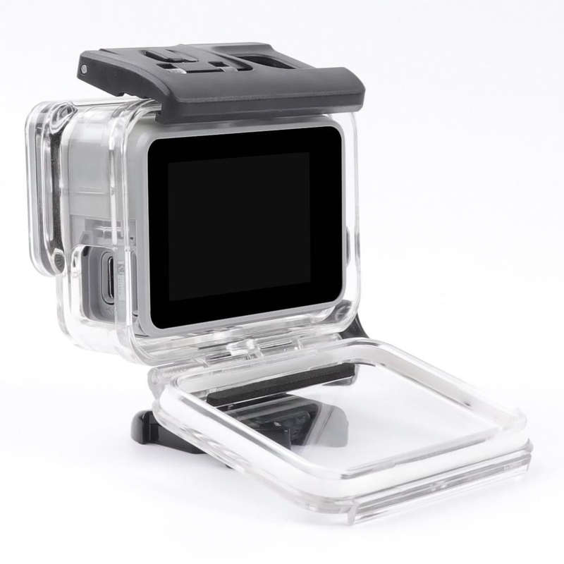 For GoPro HERO7 White /Silver Skeleton Housing Side Hollow Protective Case with Buckle Basic Moun...
