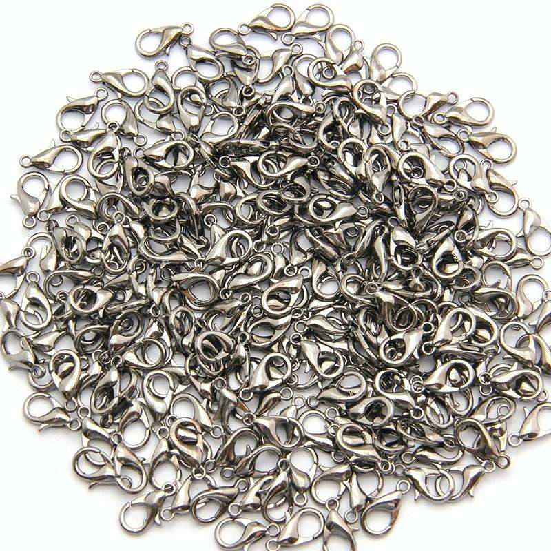 1000 PCS 12mm DIY Jewelry Accessories High-quality Alloy Lobster Claw(Silver)