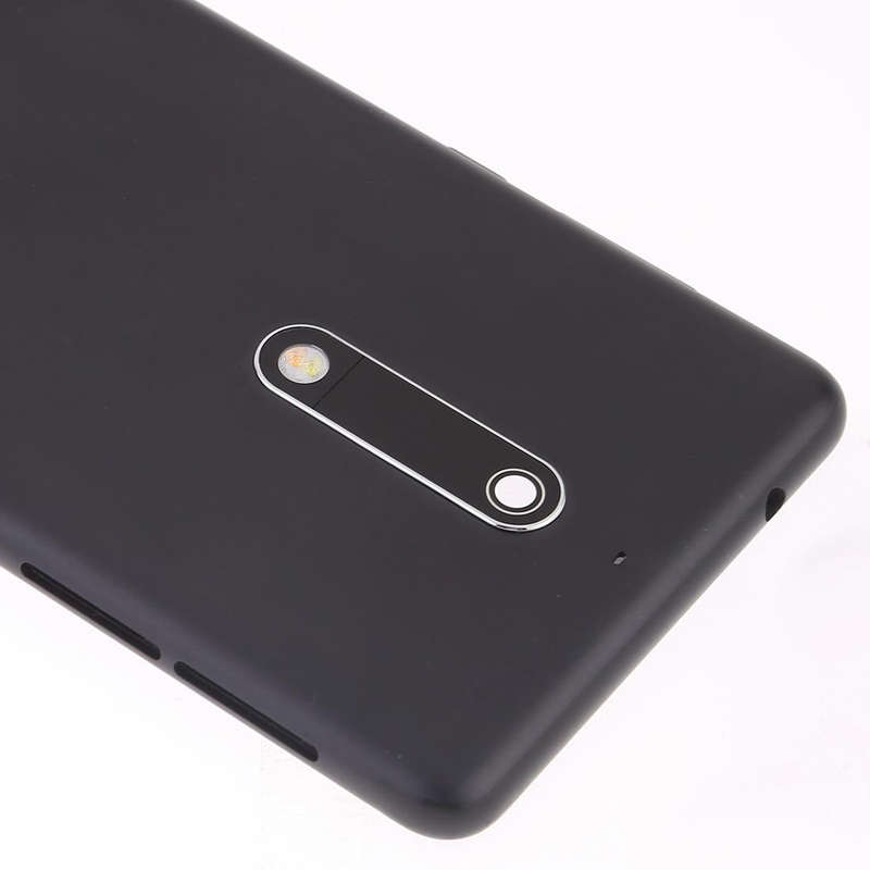 Battery Back Cover with Camera Lens & Side Keys for Nokia 5(Black)
