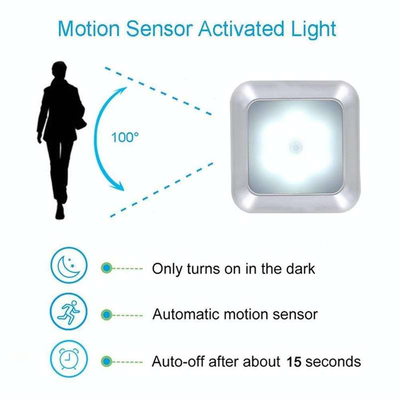 1143 Human Body Sensation Night Light Smart Home Sensing Lights, Light color: Silver Warm Light