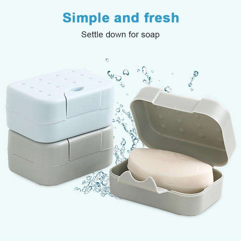 2 PCS Portable Travel Soap Box(White)