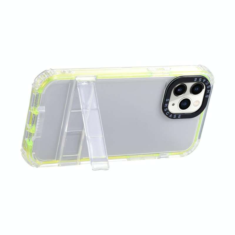 For iPhone 11 Pro Max 2 in 1 360 Invisible Holder Cross-body Rope Phone Case(Purple)