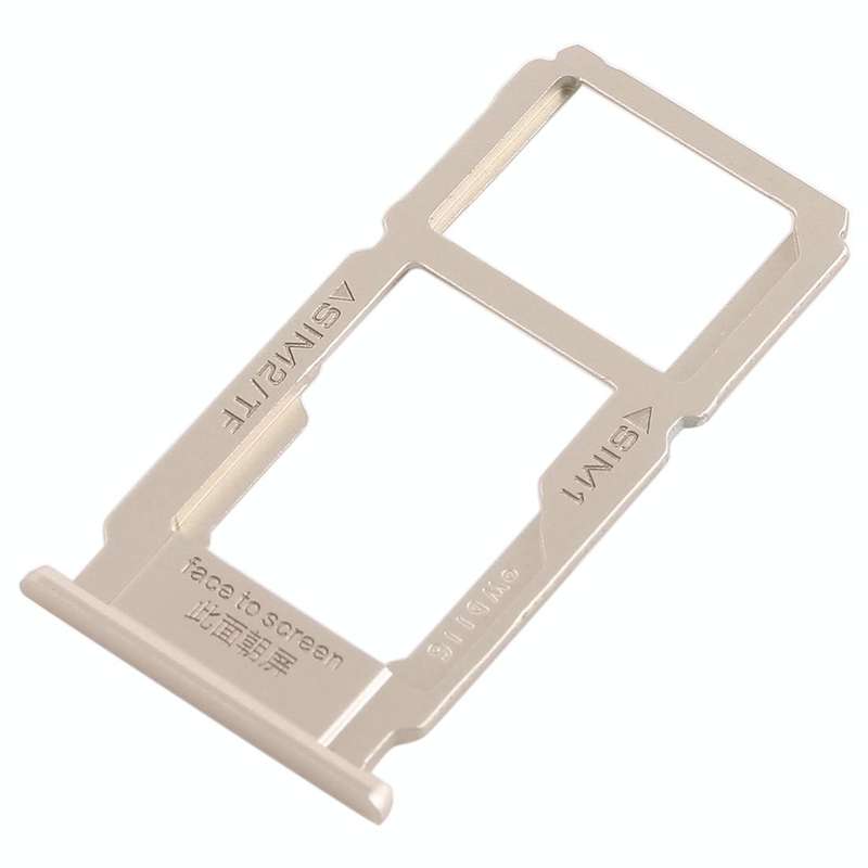For OPPO R9sk SIM Card Tray + SIM Card Tray / Micro SD Card Tray (Gold)