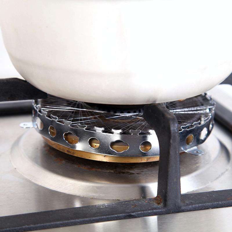 2 PCS Stainless Steel Gas Circle for Gas Cooker Fireproof Windproof Gas Energy Saving Hood Kitche...