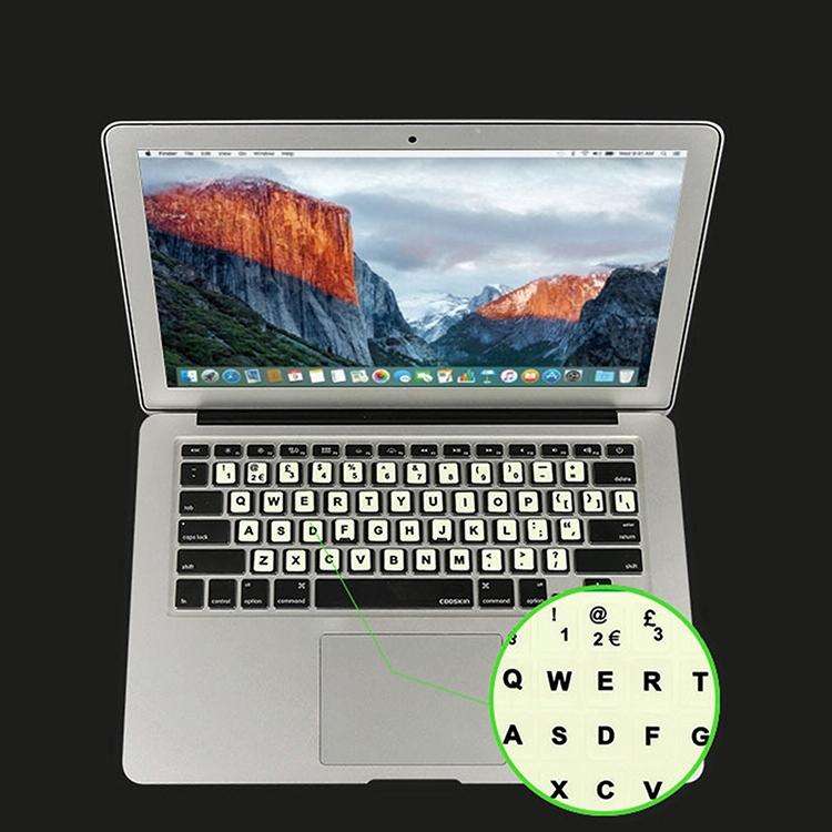 3 PCS Luminous Keyboard Stickers Notebook Desktop Computer Keyboard Stickers(English Arabic)