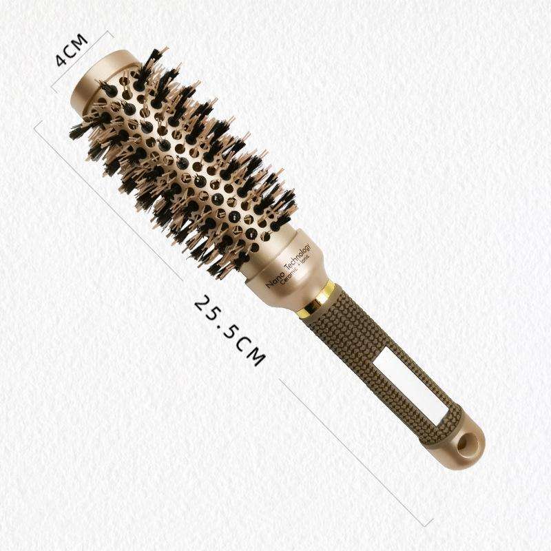 High Temperature Resistant Ceramic Bristles Roller Comb Nylon Needle Cylinder Curling Comb, Colou...
