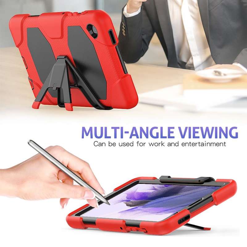 For Samsung Galaxy A7 Lite 8.7 2021 T220 / T225 Shockproof Colorful Silicon + PC Protective Case ...