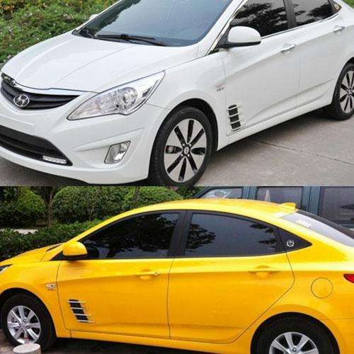 2 PCS Hood Side Shark Gill Simulation Air Flow Vent Fender Sticker for Car Decoration, Size: 22cm...