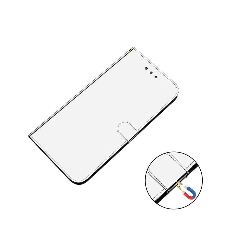 For Tecno Camon 19 Imitated Mirror Surface Horizontal Flip Leather Phone Case(Silver)