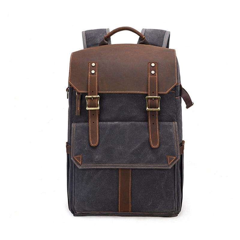 K-011 Outdoor Shoulder Digital Camera Bag Batik Canvas Waterproof Large-Capacity Photography Back...
