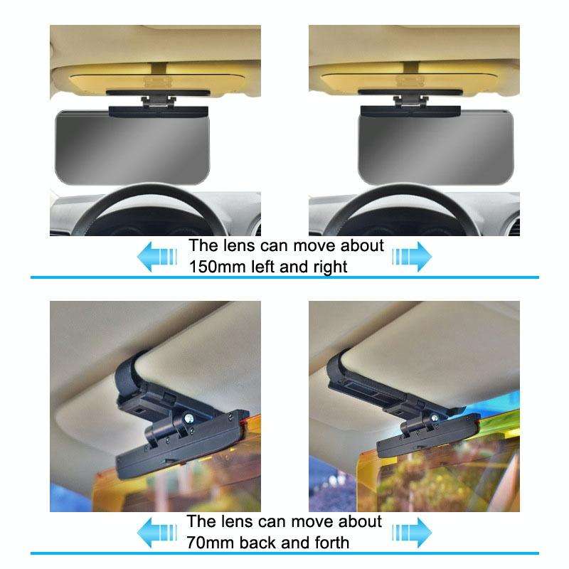 SHUNWEI Car Anti High Beam Visor Night Vision Glasses, Style: Day and Night Use