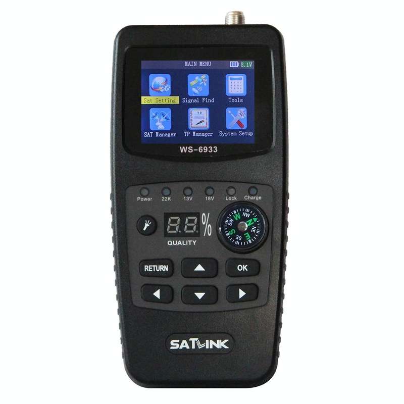 SATLINK WS6933 Portable Digital Satellite Finder Meter, 2.1 inch LCD Colour Screen, DVB-S2/S Sign...