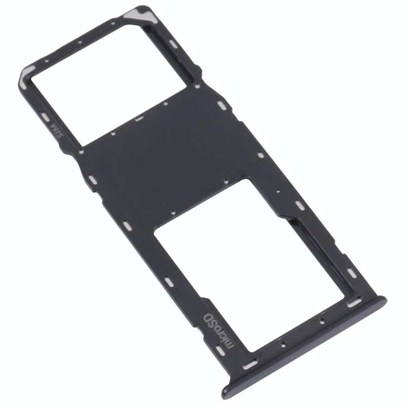 For Samsung Galaxy A03s SM-A037U Original SIM Card Tray + Micro SD card tray (Black)