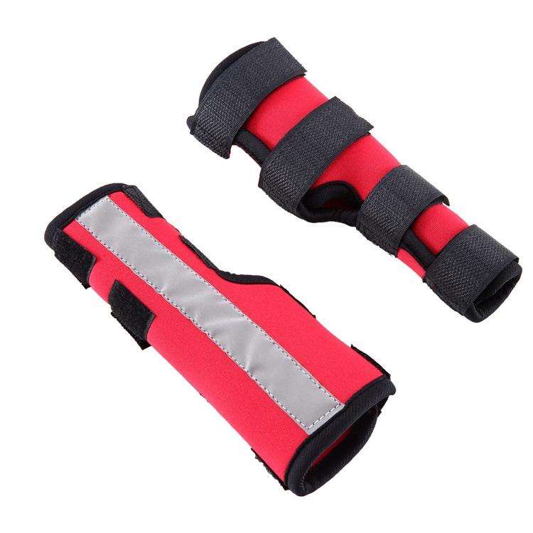 Pet Knee Pads Dog Leg Guards Pet Protective Gear Surgery Injury Sheath, Size: M(HJ11 Reflective Red)