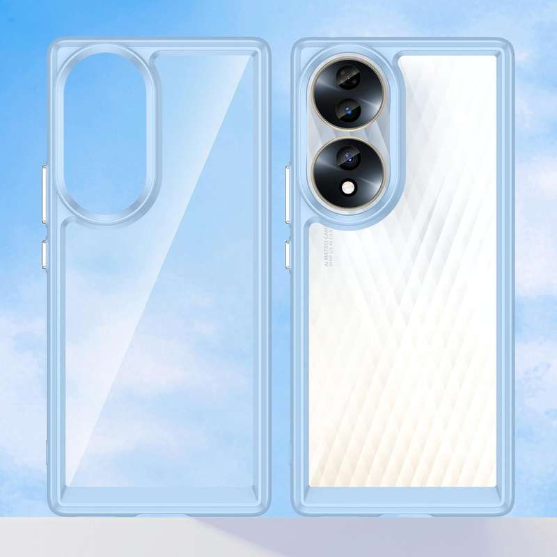 For Honor 70 5G Colorful Series Acrylic + TPU Phone Case(Blue)