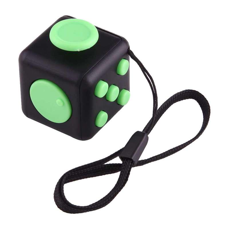 Fidget Cube Relieves Stress and Anxiety Attention Toy with Lanyard for Children and Adults, Rando...