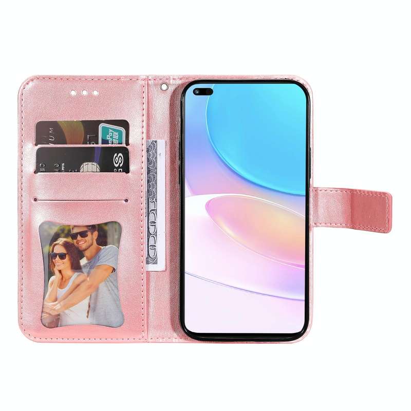 For Huawei nova 8i / Honor 50 Lite 7-petal Flowers Embossed Flip Leather Phone Case with Holder &...