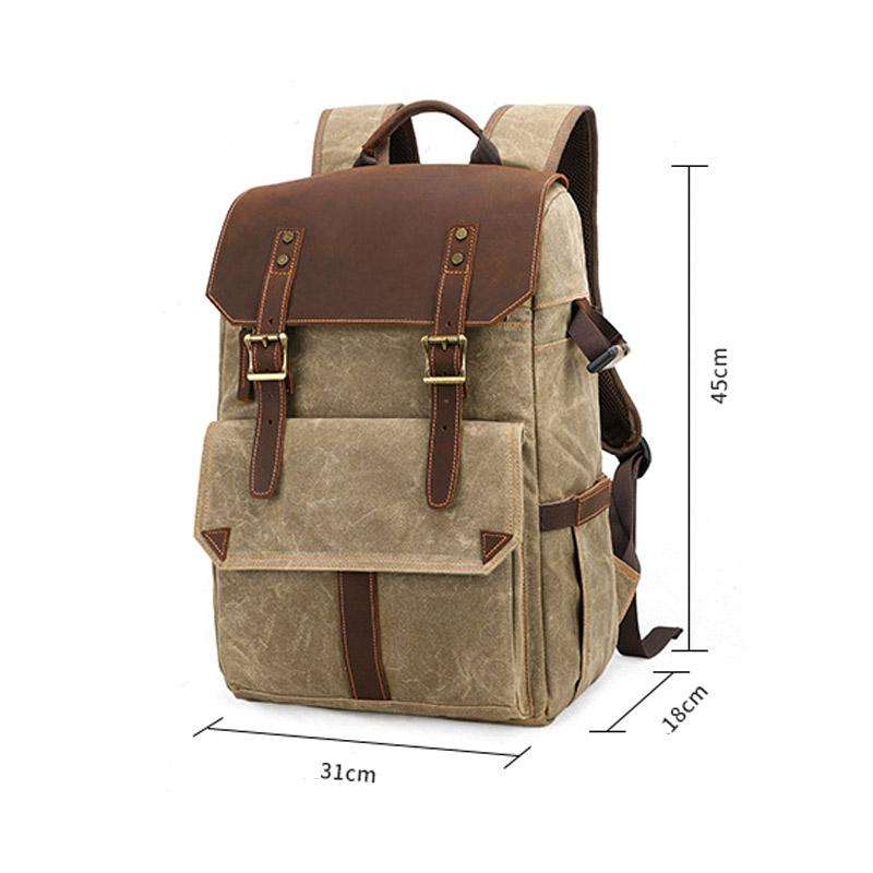 K-011 Outdoor Shoulder Digital Camera Bag Batik Canvas Waterproof Large-Capacity Photography Back...